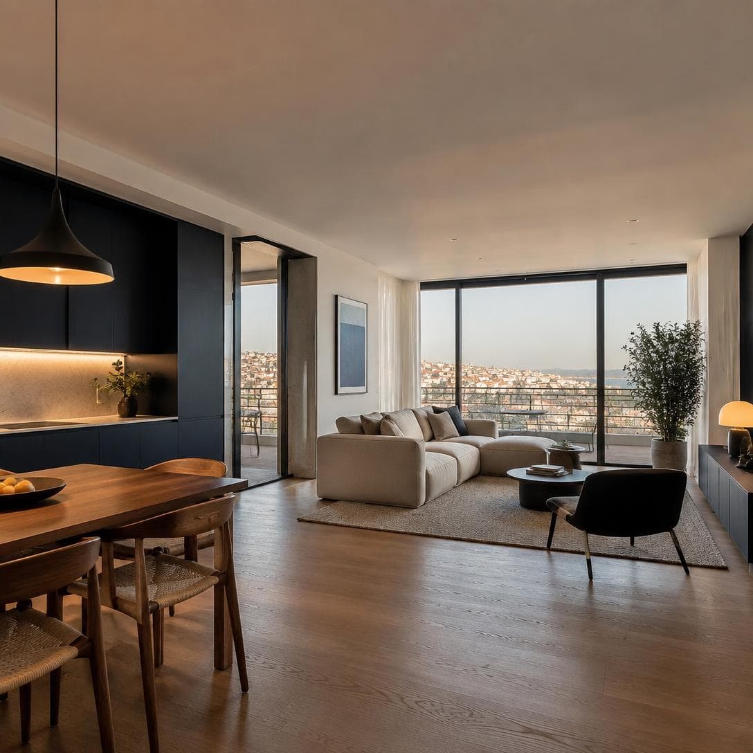Renovação de apartamento moderno com acabamentos premium